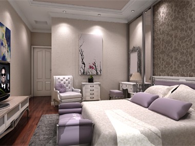 整个室内空间装修风格为现代简欧风格，整个空间以白色