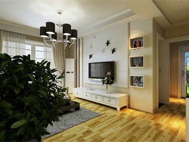 该案例的现代简约风格在家具配置上，白亮光系列家具，